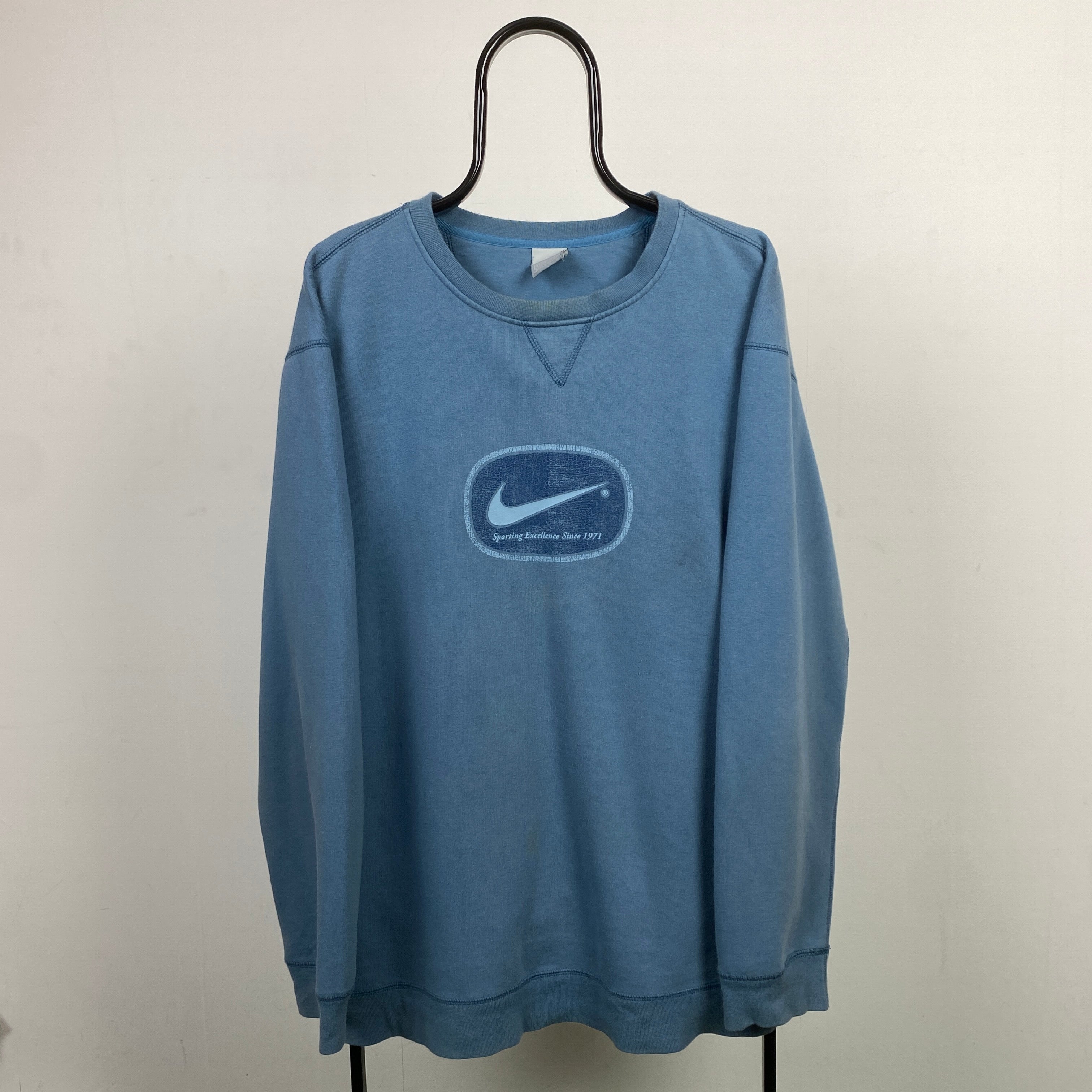 00s Nike Sweatshirt Blue XXL