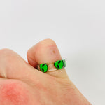 Vintage Retro Alien Resin Ring Green