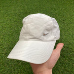 Vintage 90s Nike Metal Swoosh Hat White