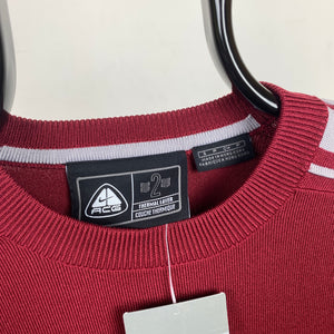 00s Nike ACG Thermal Sweatshirt Red Small