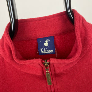 Retro Tulchan Badger Fleece Sweatshirt Red Small