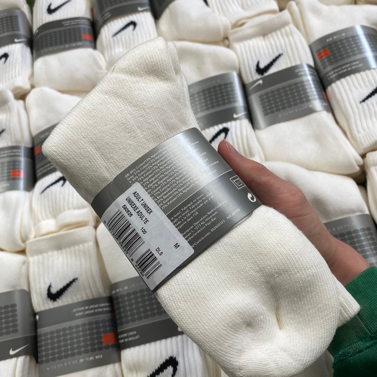 Vintage Nike Socks 3 Pack White UK4-9