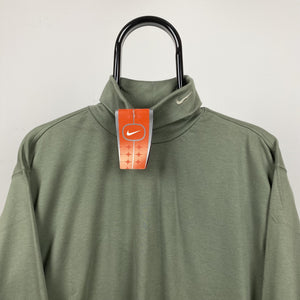 Vintage Nike Mock Neck Sweatshirt Green Small