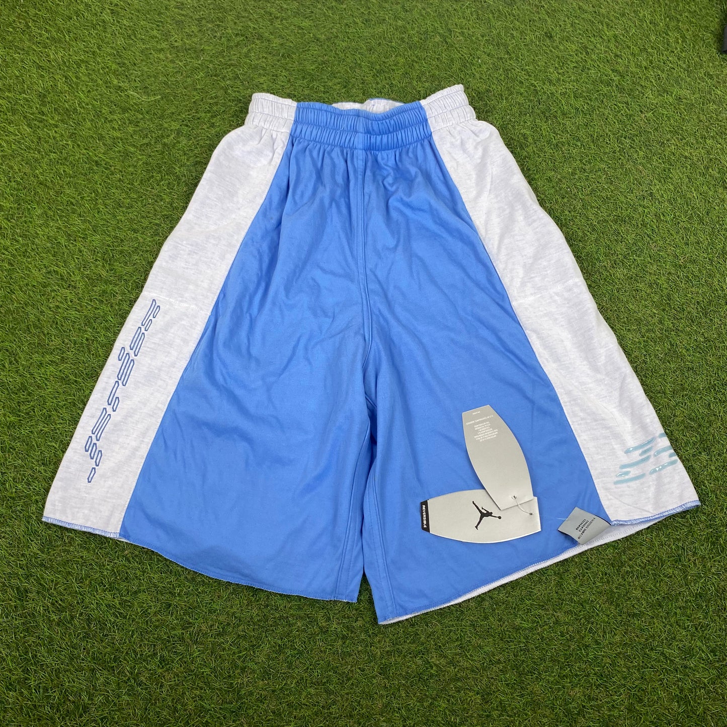 00s Nike Air Jordan Reversible Basketball Shorts Blue Medium