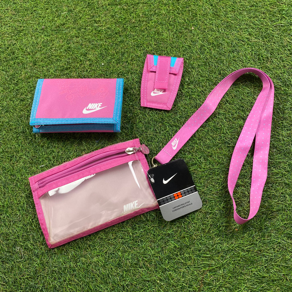Vintage Nike Wallet And Lanyard Gift Set Pink