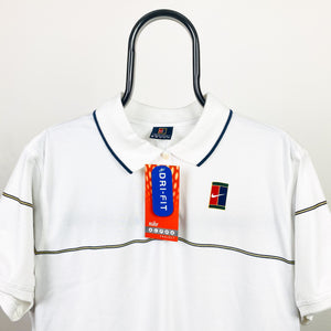 Vintage Nike Challenge Court Polo T-Shirt White XXL