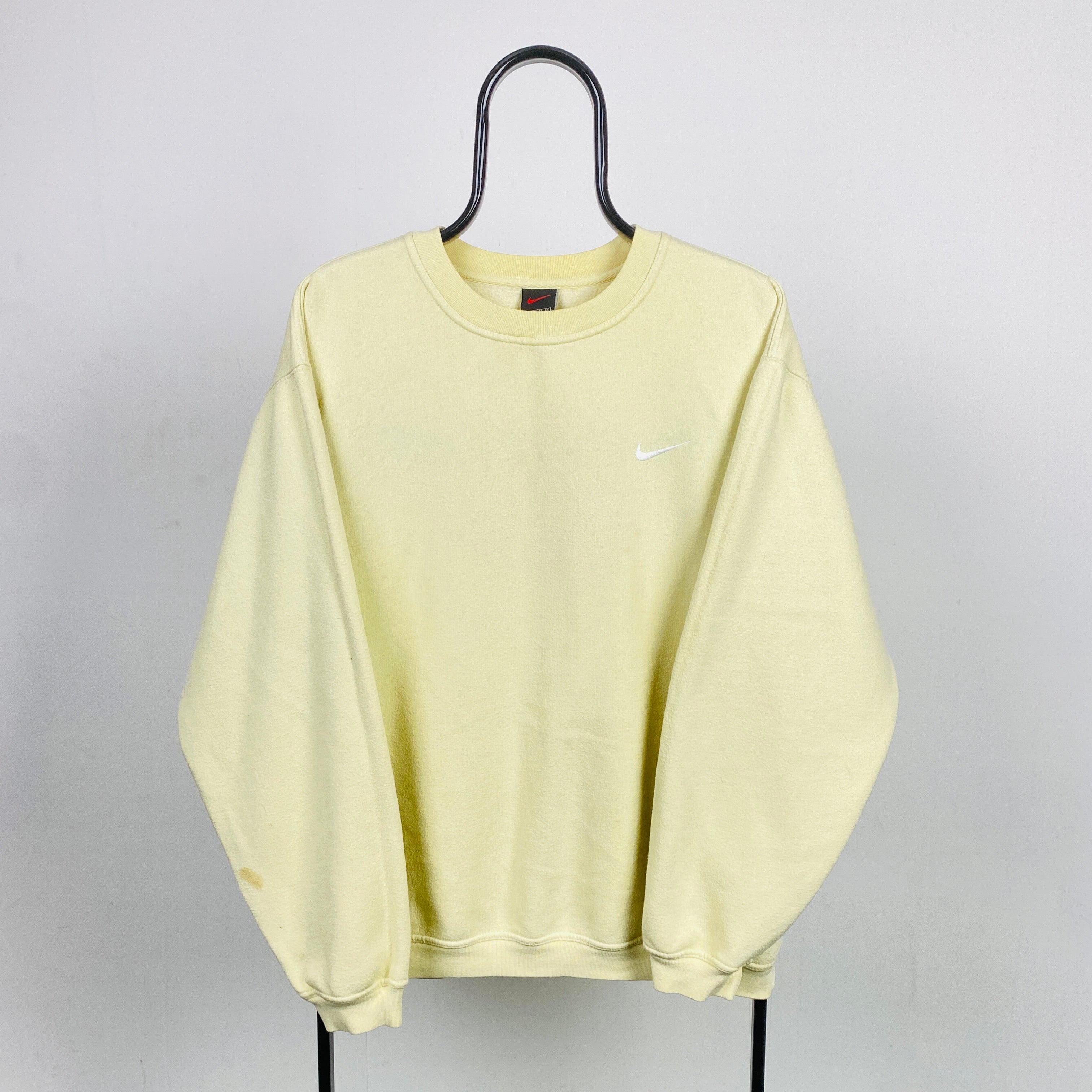 90s Nike Sweatshirt Pale Yellow XL Clout Closet