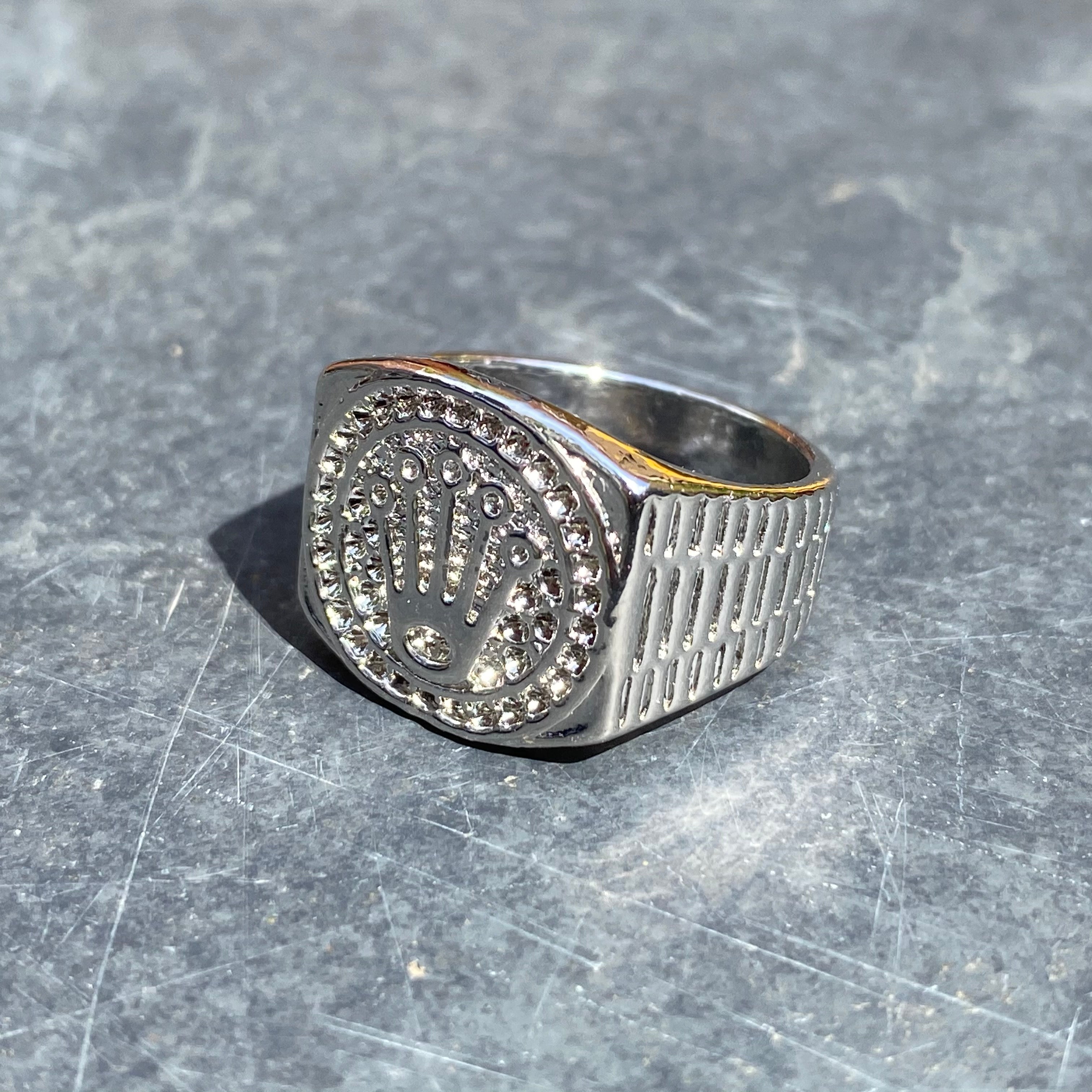 Vintage Crown Ring Silver