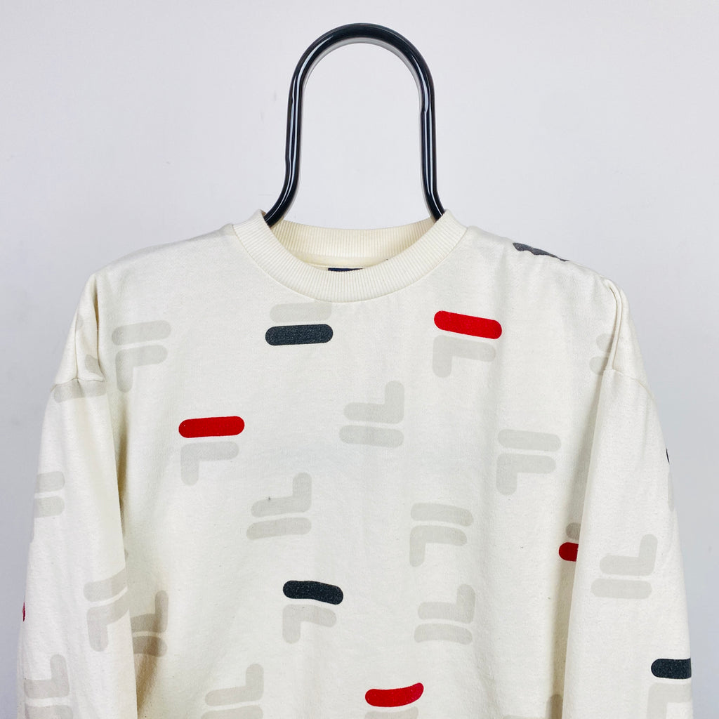 Retro Fila Sweatshirt White Small