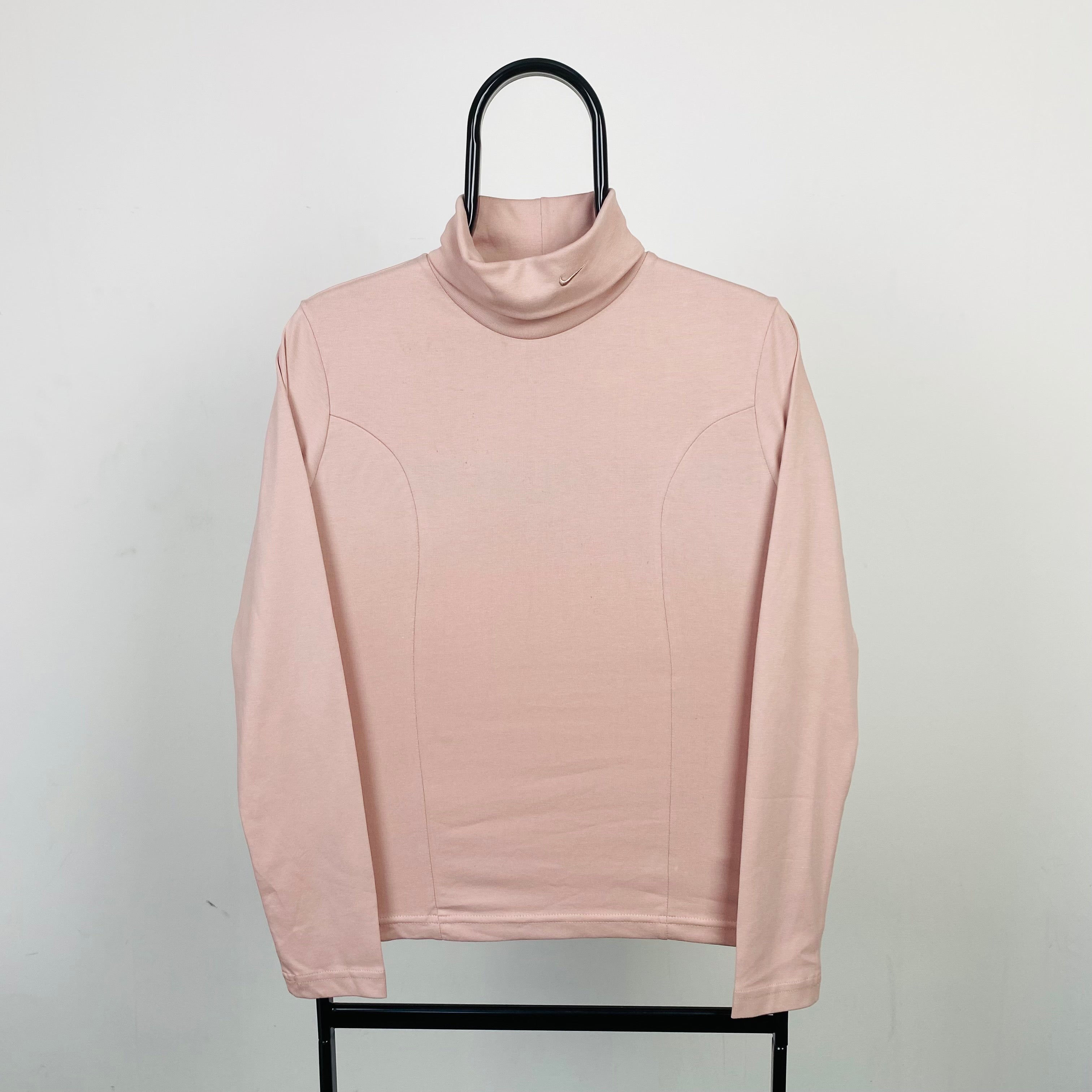Vintage Nike Mock Neck Sweatshirt Pink Medium