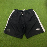 Retro Umbro Zip Pocket Shorts Black Large
