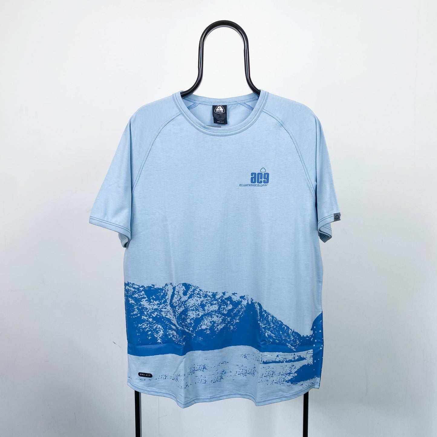 00s Nike ACG Mountain T-Shirt Blue Large