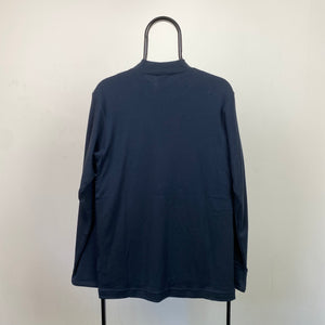 00s Nike Mock Neck Sweatshirt Blue Small
