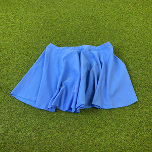Retro Cotton Skirt Skort Blue Medium UK8/10