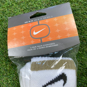 Nike Socks 3 Pack Striped White