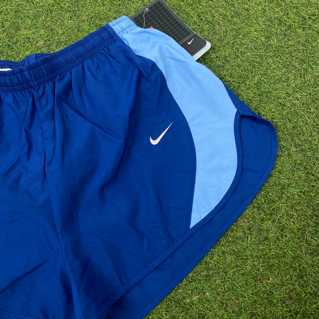 90s Nike Nylon Sprinter Shorts Blue Small