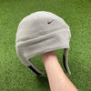 Vintage Nike Fleece Dog Ear Flap Steves Trapper Hat Grey