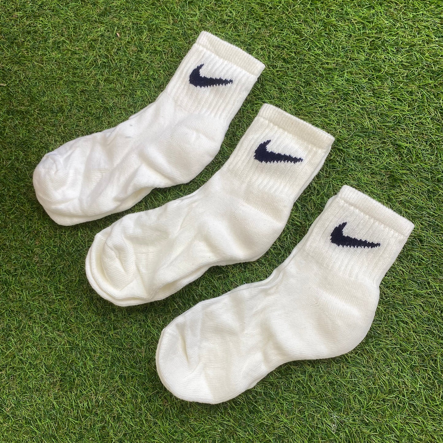 Vintage Nike Socks 3 Pack White UK12-6