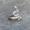 Adjustable Snake Signet Ring Silver