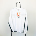 90s Nike Mock Neck Long Sleeve T-Shirt White Medium