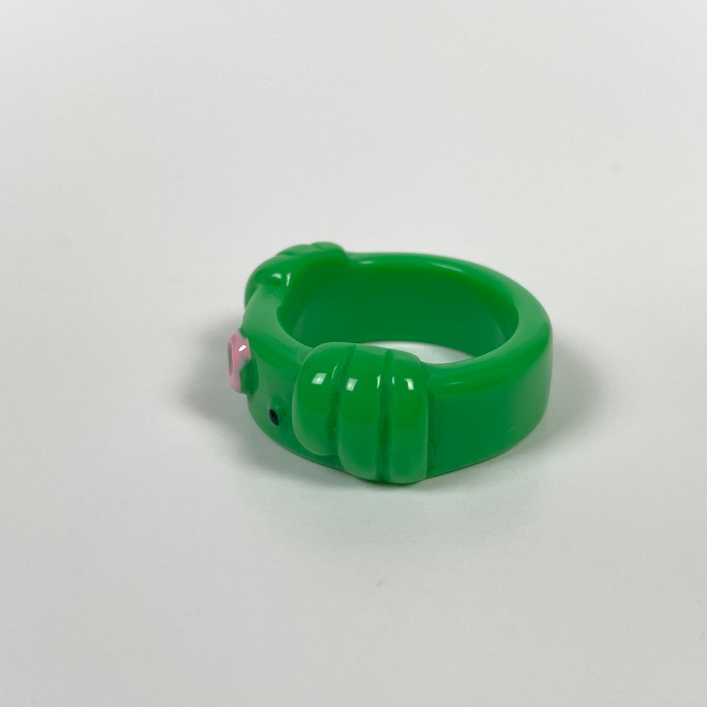 Retro Chunky Octopus Ring Green