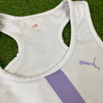 Vintage Puma Womens Gym Top T-Shirt White Medium