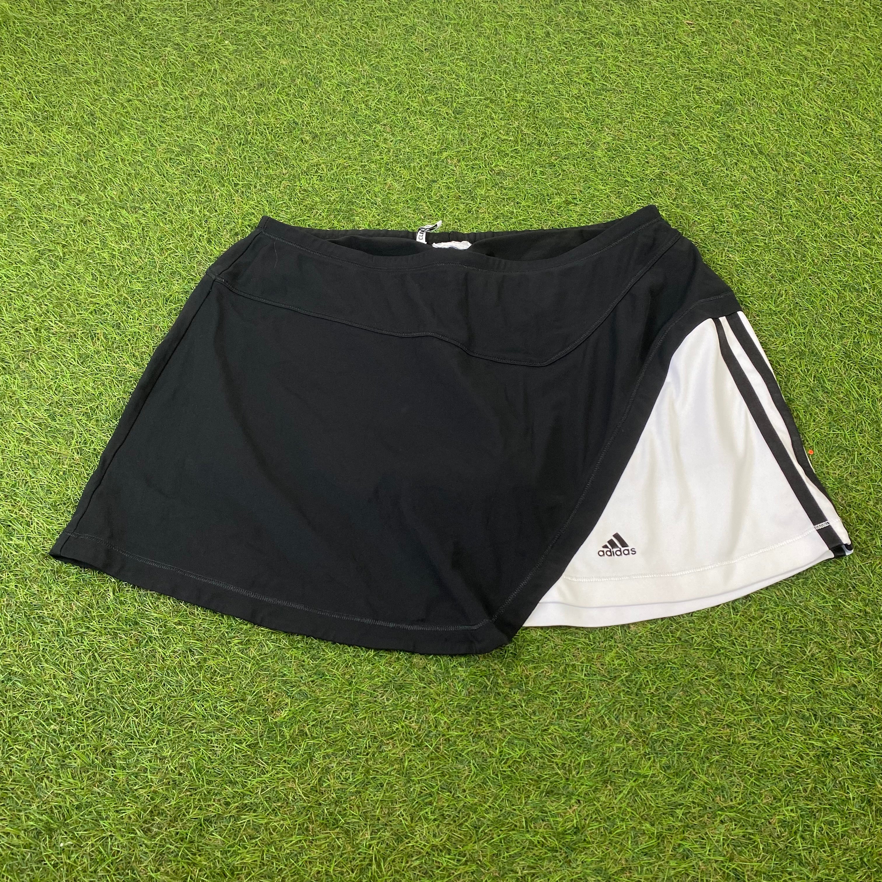 Retro Adidas Tennis Skirt Skort Black Small UK8