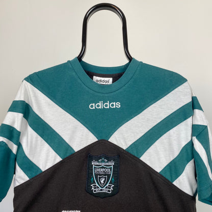 Vintage Adidas Liverpool T-Shirt Black Small