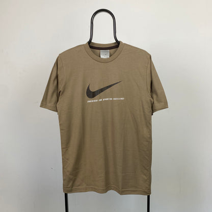 00s Nike Swoosh T-Shirt Brown Medium