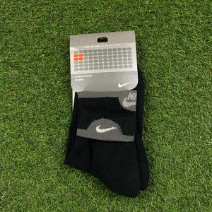Vintage Nike Reveal Socks Black UK6-12