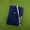 90s Adidas Velour Joggers Blue Small