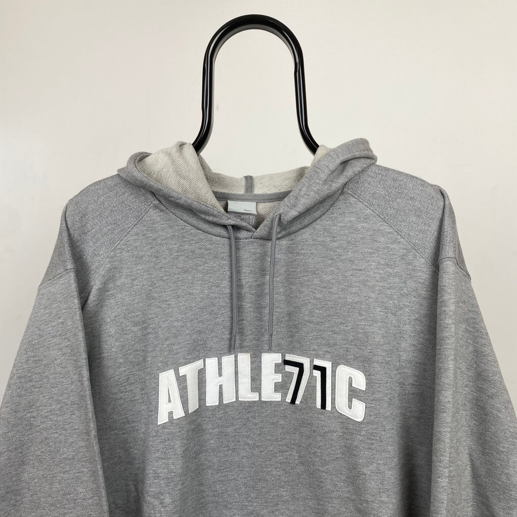 00s Nike Athletic Hoodie Grey Large