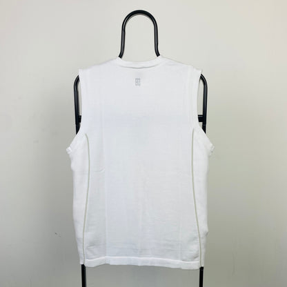 Vintage Nike Sweater Vest Sweatshirt White Small