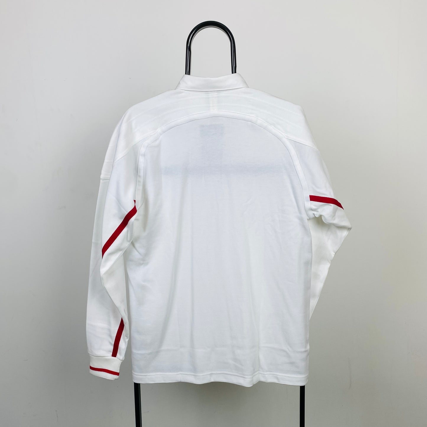 Vintage Nike Rugby Shirt T-Shirt White XS