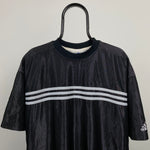90s Adidas Nylon T-Shirt Black Large