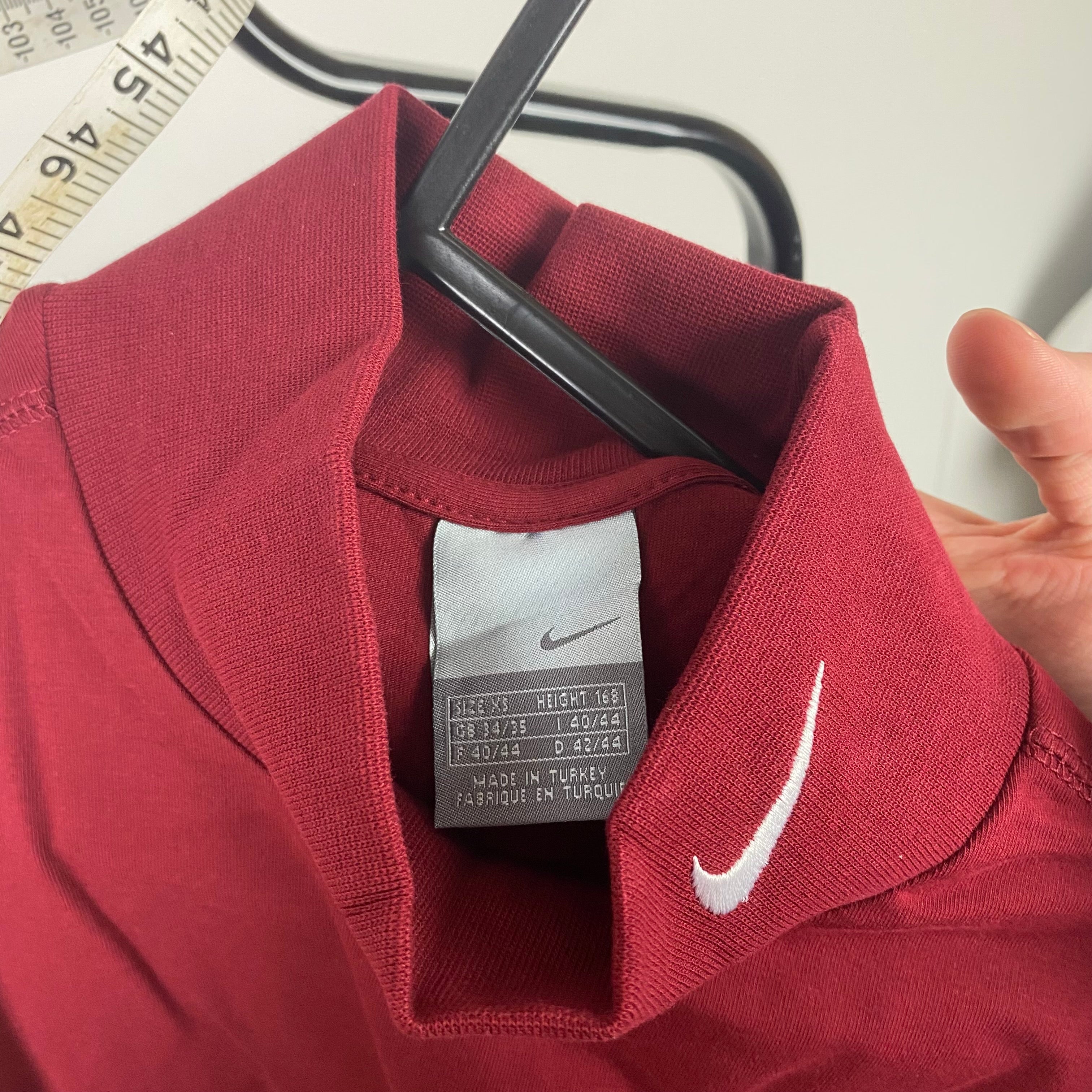 Vintage Nike Mock Neck Sweatshirt Red XS