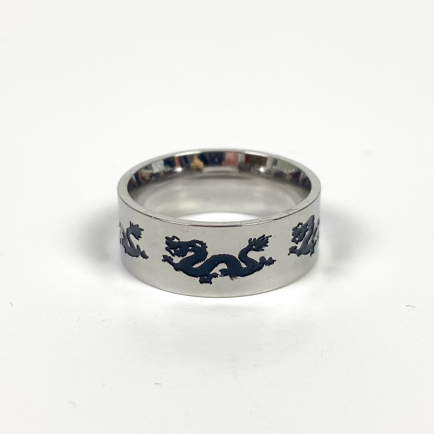 Retro Dragon Ring Silver