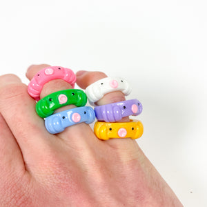 Retro Chunky Octopus Ring Pink