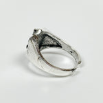 Vintage Retro Adjustable Knight Signet Ring Silver