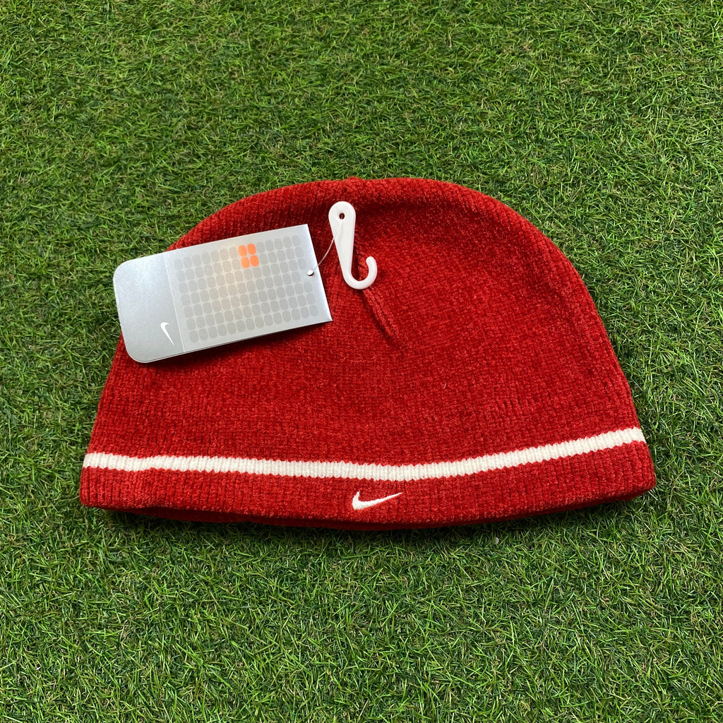 Vintage Nike Beanie Hat Red