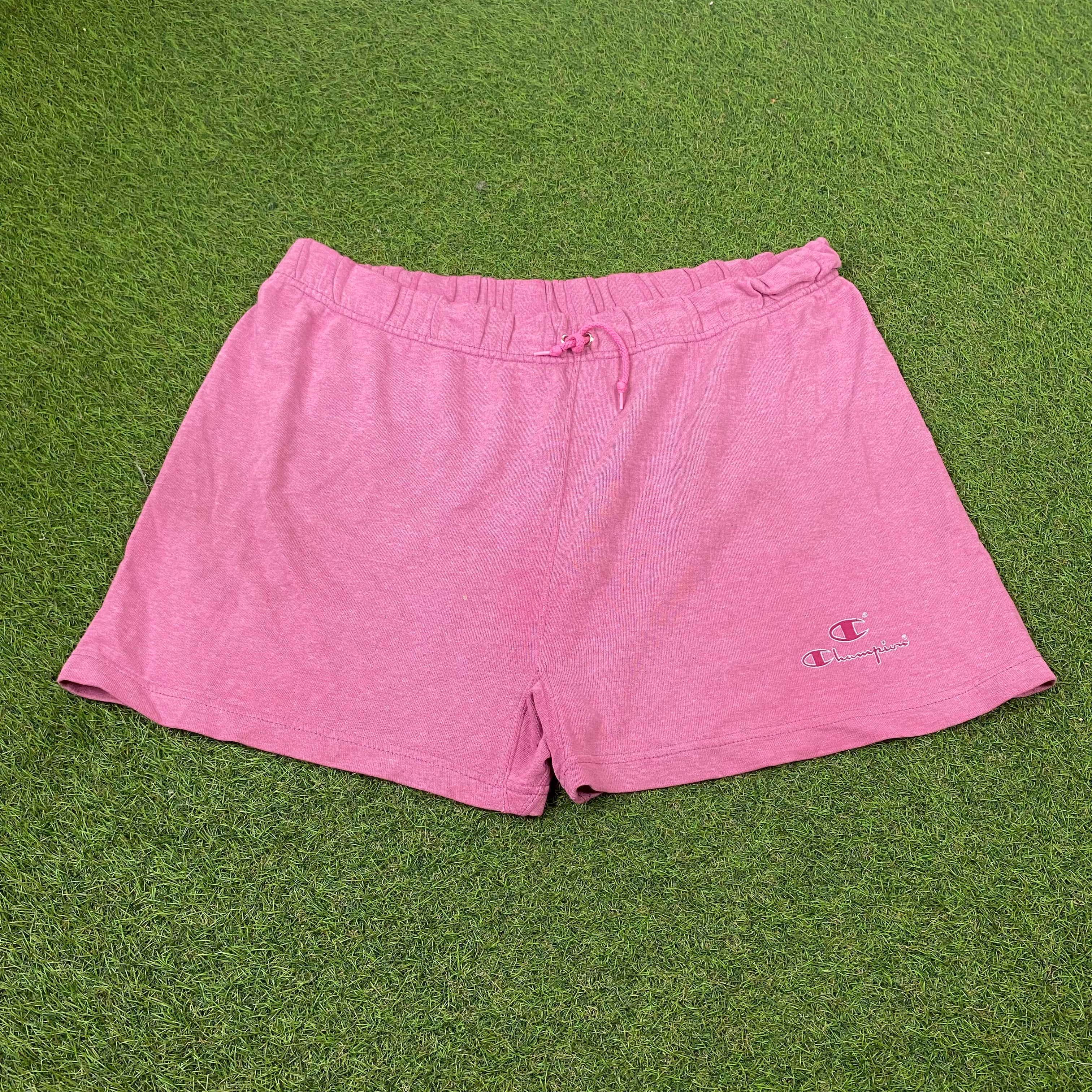 Retro 90s Champion Cotton Shorts Pink XL