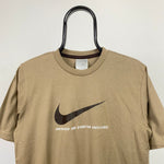 00s Nike Swoosh T-Shirt Brown Medium