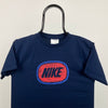 Vintage Nike Scribble T-Shirt Blue XS