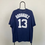 Retro Majestic Yankees T-Shirt Blue XL
