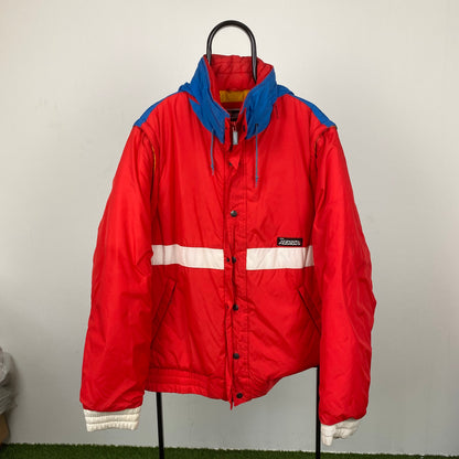 Retro Nevica Ski Coat Jacket Red XL