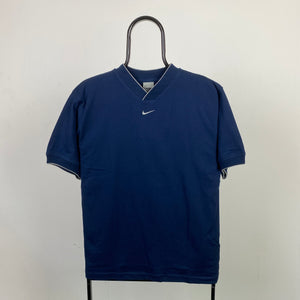 00s Nike Centre Swoosh T-Shirt Blue XS