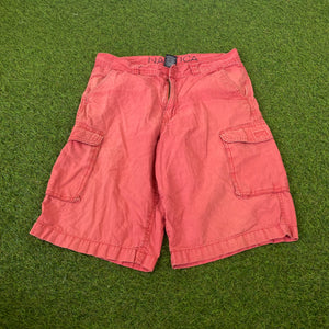 Retro Nautica Cargo Shorts Red Small