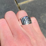 Adjustable Flower Ring Silver