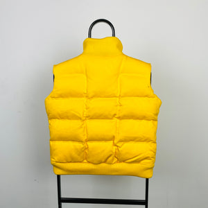 Vintage Nike Puffer Gilet Jacket Yellow Small