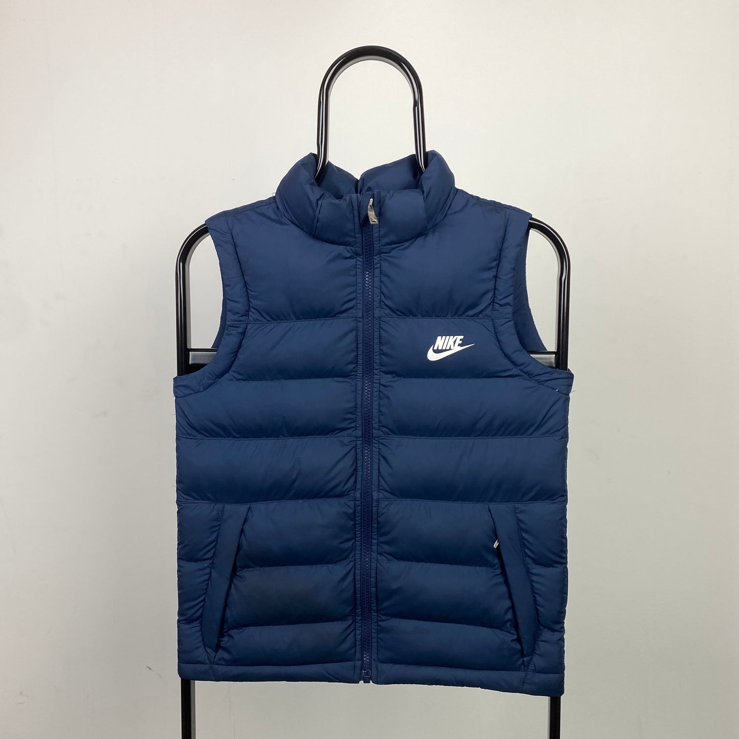 Vintage Nike Puffer Gilet Jacket Blue XS